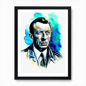 Yves Montand In The Wages Of Fear Watercolor Art Print