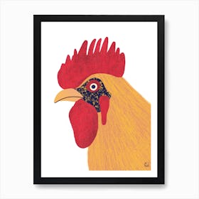 Culeca Hen With Orange Tones Art Print