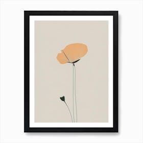 California Poppy Wildflower Simplicity Art Print