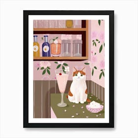 Cat And Ice Cream 4 Art Print