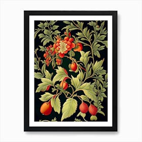 Firethorn 2 Floral Botanical Vintage Poster Flower Art Print