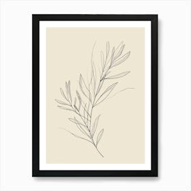 Leaf Drawing Art Print