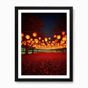 A Visual Representation Of An Autumn Themed Generative Light Decoration Celebrating Thanksgiving I (5) 1 Art Print