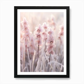 Frosty Botanical Orchid 1 Art Print