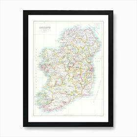 Gazetteer Of The British Isles, Statistical And Topographical By John Bartholomew (1887) Art Print