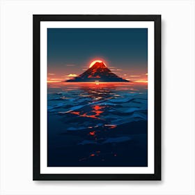 Sunset In The Sea Art Print