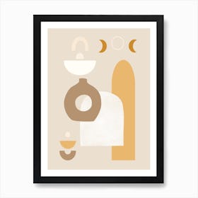 Minimalistic Abstract Shapes Art Print