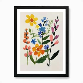 Painted Florals Snapdragon 4 Art Print