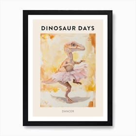 Dancer Dinosaur Poster Art Print