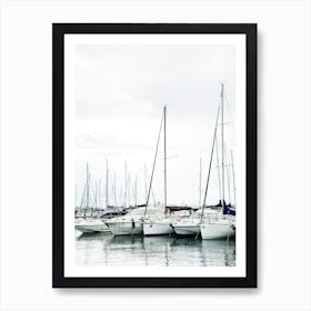 Marina With Sailboats Art Print