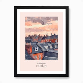 Mornings In Dublin Rooftops Morning Skyline 1 Art Print