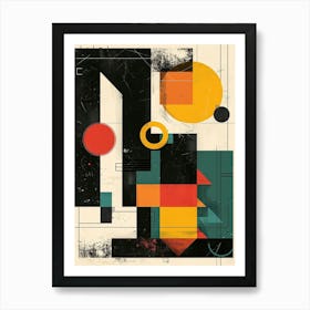 Playful And Colorful Geometric Shapes Arranged In A Fun And Whimsical Way 4 Art Print