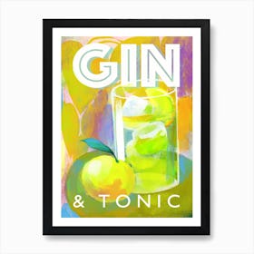 Gin Tonic Aperitivo Cocktail Drink Kitchen Art Print