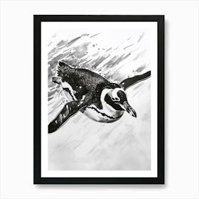 Emperor Penguin Swimming 4 Art Print