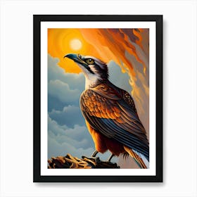 Bird Perched On A Branch 1 Art Print