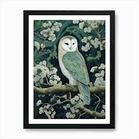 Ohara Koson Inspired Bird Painting Barn Owl 3 Art Print