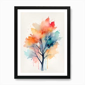 Watercolor Tree 1 Art Print