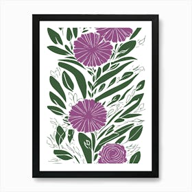 Purple Flowers Art Print