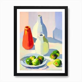 Brussels Sprouts 3 Tablescape vegetable Art Print