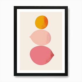 Stacked Lemons Art Print