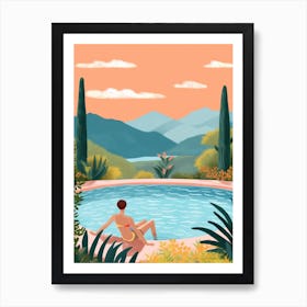Lounging By The Pool 8 Art Print
