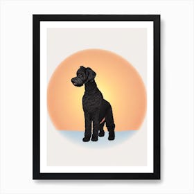 Kerry Blue Terrier Illustration Dog Art Print