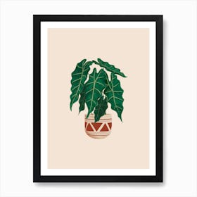 Alocasia Polly Plant Art Print