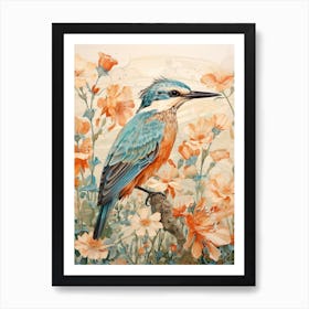 Kingfisher 2 Detailed Bird Painting Art Print