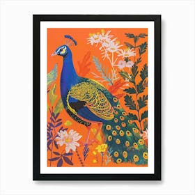 Spring Birds Peacock 8 Art Print
