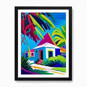 Little Cayman Cayman Islands Colourful Painting Tropical Destination Art Print