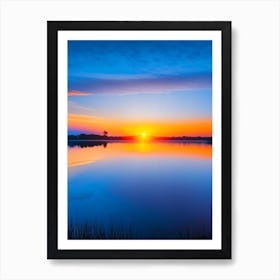 Sunrise Over Lake Waterscape Photography 3 Art Print