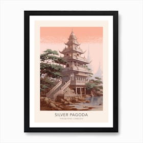 The Silver Pagoda Phnom Penh, Cambodia 2 Travel Poster Art Print