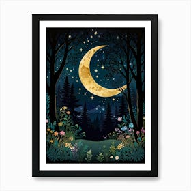 Night In The Forest Art Print