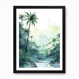 Watercolour Of El Yunque National Forest   Puerto Rico Usa 3 Art Print