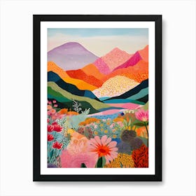 Abstract Mountain Colorful Living Room Art Print
