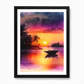 The Siargao Philippines Watercolour Art Print