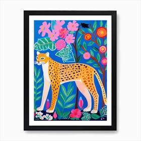 Maximalist Animal Painting Cheetah 1 Art Print