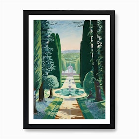 Versailles Garden In France, Painting 5 Art Print