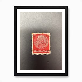 German Postage Stamp Art Print