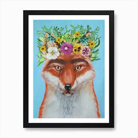 Frida Kahlo Fox Art Print