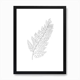 Fern Leaf Line Art Print