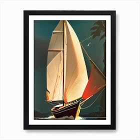 Sailboat In The Ocean 45045 Art Print