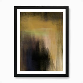 SUNFLOWER - Yellow & Black  Impressionist  Abstract Modern Contemporary Art Print