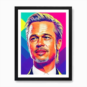 Brad Pitt Pop Art Art Print