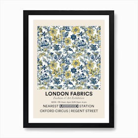 Poster Heather Heaven London Fabrics Floral Pattern 3 Art Print