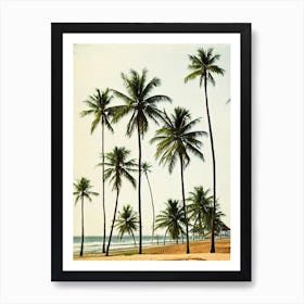 Hikkaduwa Beach Sri Lanka Vintage Art Print