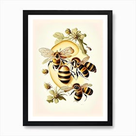 Worker Bees 2 Vintage Art Print