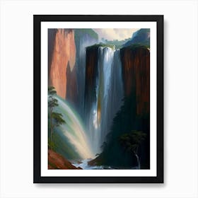 Angel Falls, Venezuela Peaceful Oil Art 3 Art Print