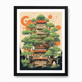 Bonsai Tree Japanese Style 1 Art Print