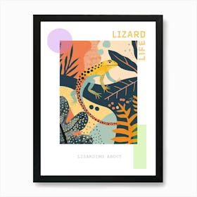 Lizard Abstract Modern Illustration 2 Poster Art Print